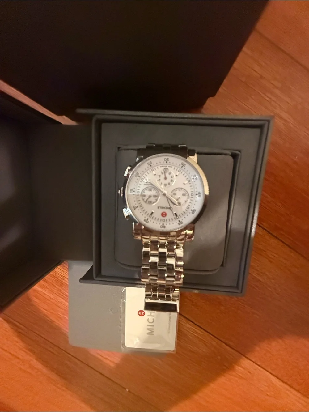 New  Michelle Silver sail watch MWO1C009001, Swiss movement Brand new never worn